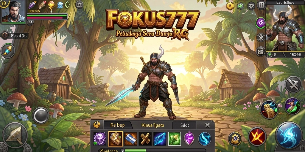 Tampilan gameplay seru dan penuh aksi dari FOKUS777.