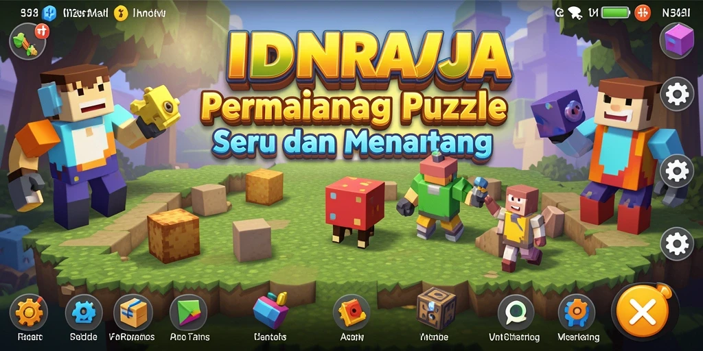 Tampilan gameplay seru dari IDNRAJA dengan puzzle menarik.