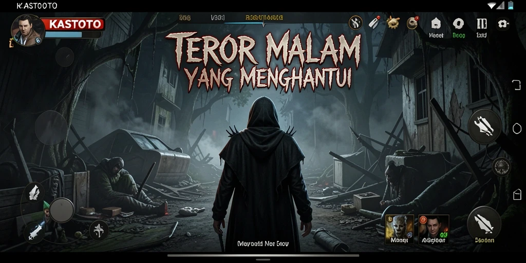 Screenshot KASTOTO menampilkan gameplay yang mencekam dan menakutkan.