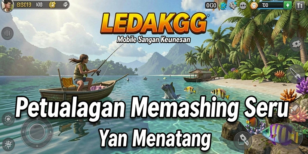 Gameplay menarik dari LEDAKGG saat memancing ikan di laut.