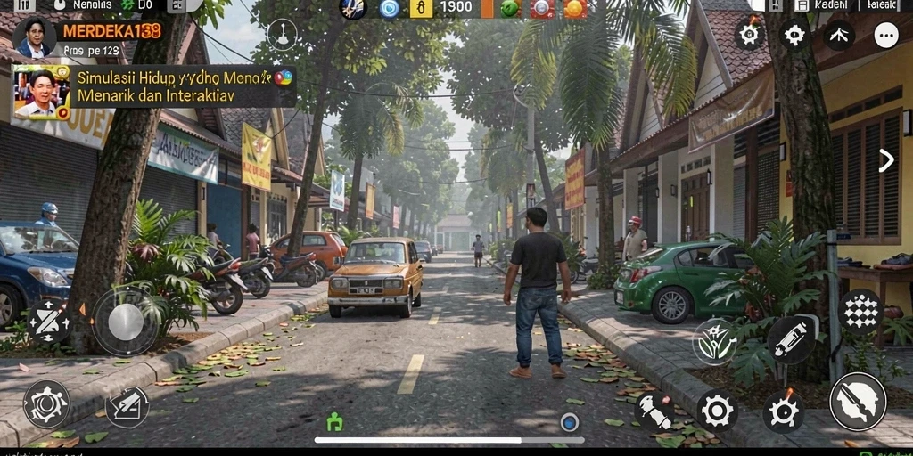 Tampilan gameplay interaktif dan menarik dalam MERDEKA138.