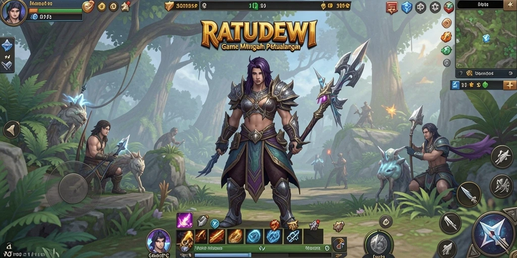 Tampilan gameplay epic dari RATUDEWI dalam mode pertempuran.
