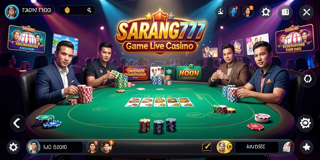 Screenshot gameplay Live Casino SARANG777 yang mengesankan dan interaktif.