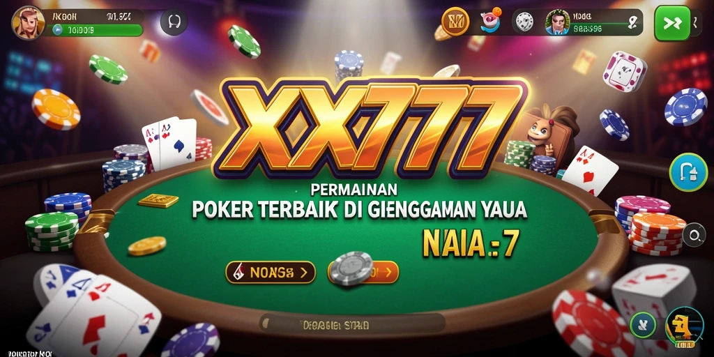 Tampilan gameplay Poker yang seru dan interaktif di XXX777.